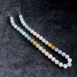 Rainbow Morganit doğal taş dizi 10 mm – pastel renk geçişleriyle sevgi, huzur ve duygusal denge enerjisi yayan toptan doğal taş dizi