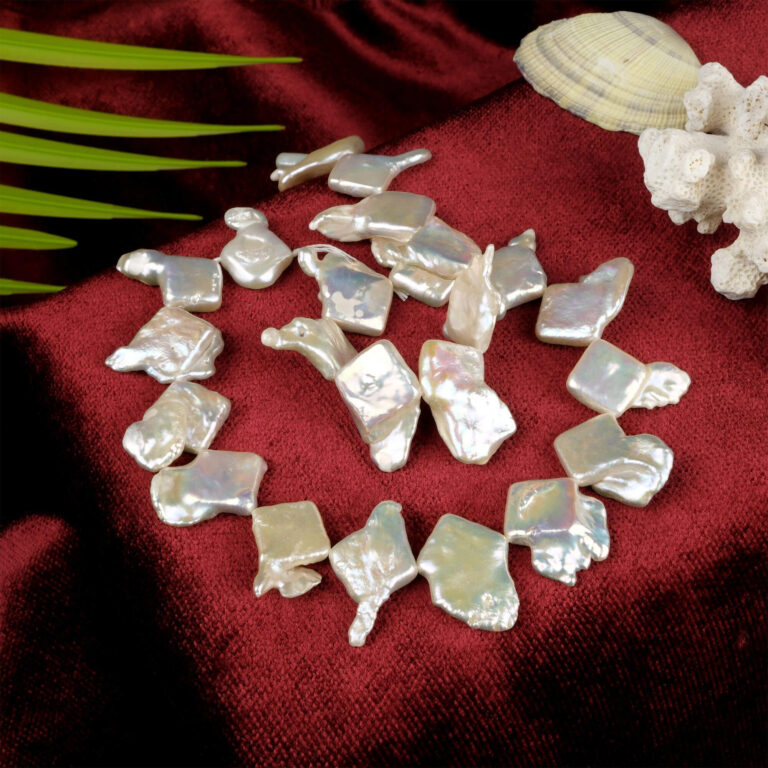 Sakız İnci doğal taş dizi – beyaz parlak yüzeyiyle zarafet, saflık ve ruhsal denge sağlayan toptan doğal taş dizi