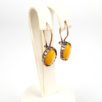 El yapımı sarı kuvars bakır küpe – altın sarısı tonlarıyla zarafet ve enerji bir arada