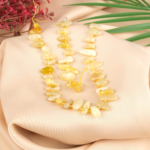 Sarı Opal Doğal Taş Arası Boncuklu Çubuk Dizi