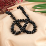 Shungit Doğal Taş Amorf Rondel Kesim Dizi