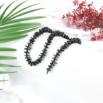 Shungit Doğal Taş Amorf Rondel Kesim Dizi - Görsel 2