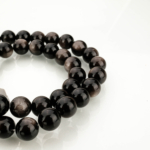 2A Kalite Silver Obsidyen Doğal Taş Dizi (10mm) - Görsel 4