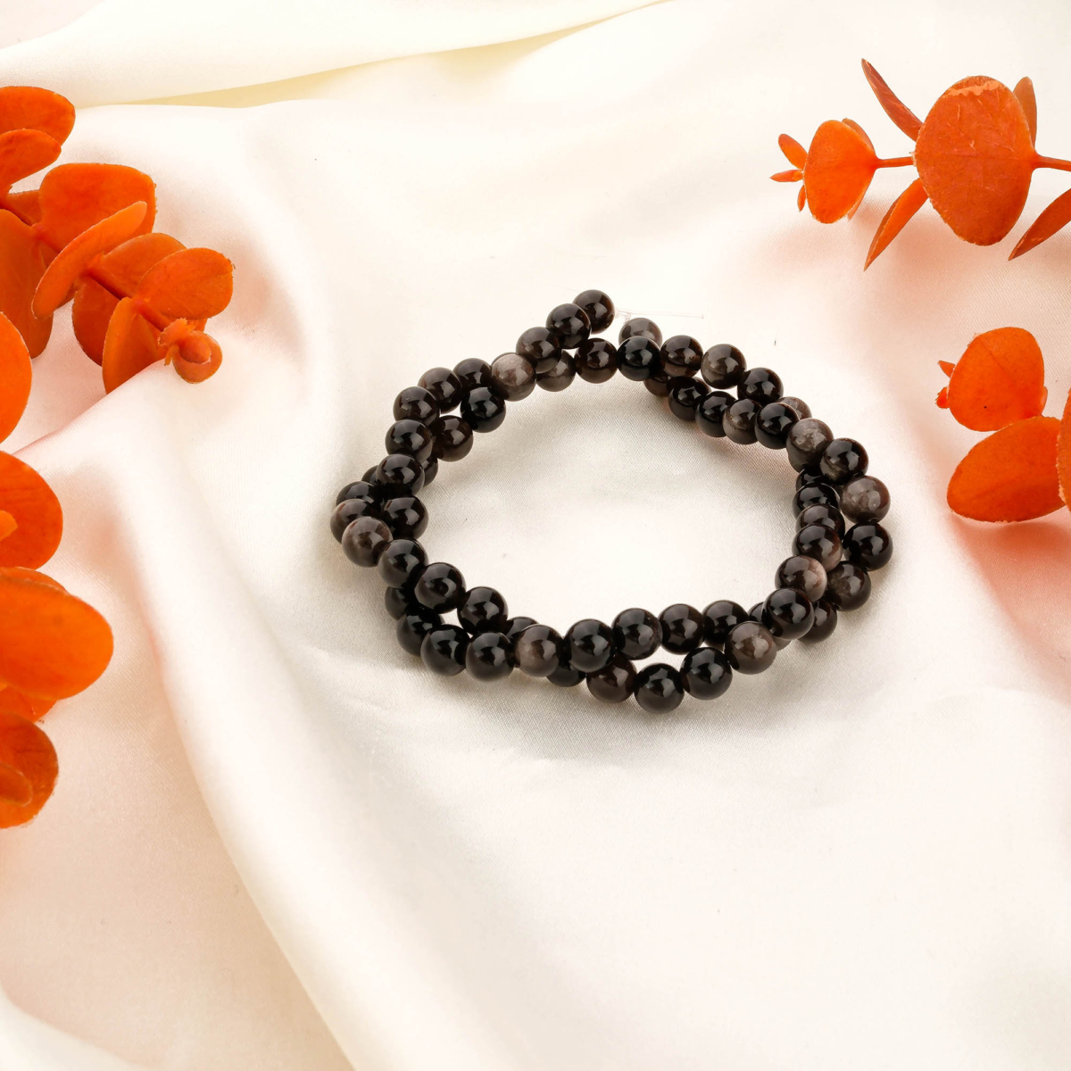 Silver Obsidyen Doğal Taş Dizi (6mm)