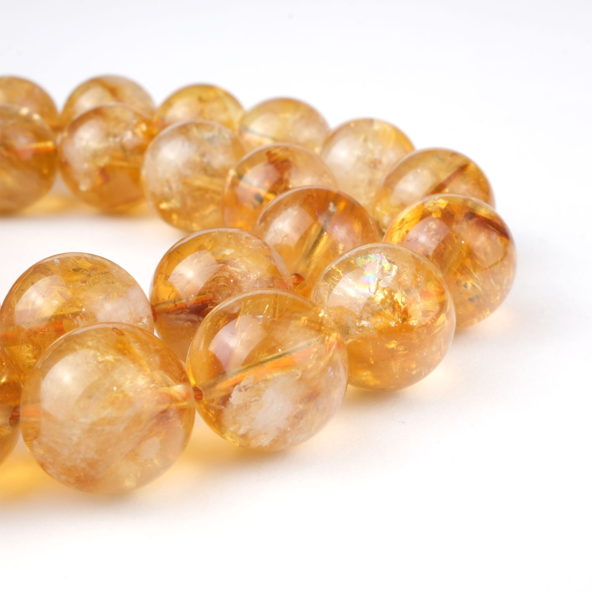 Sitrin doğal taş dizi 12 mm – sarı ve altın tonlarıyla bolluk, pozitif enerji ve canlılık sağlayan toptan doğal taş dizi