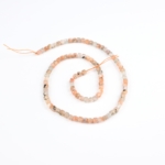 Küp Kesimli Siyah Benekli Güneş Taşı Doğal Taş Dizi (4mm) - Görsel 3