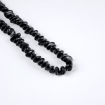 Siyah Turmalin Doğal Taş Amorf Rondel Kesim Dizi - Görsel 4