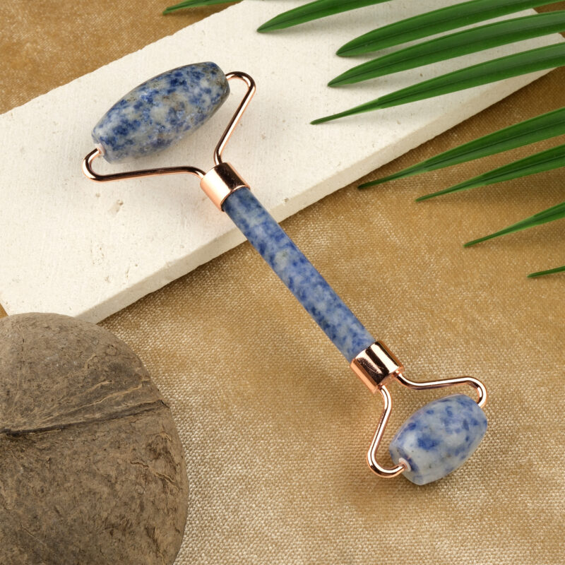 Sodalit face roller – cildi arındıran doğal taş masaj aleti