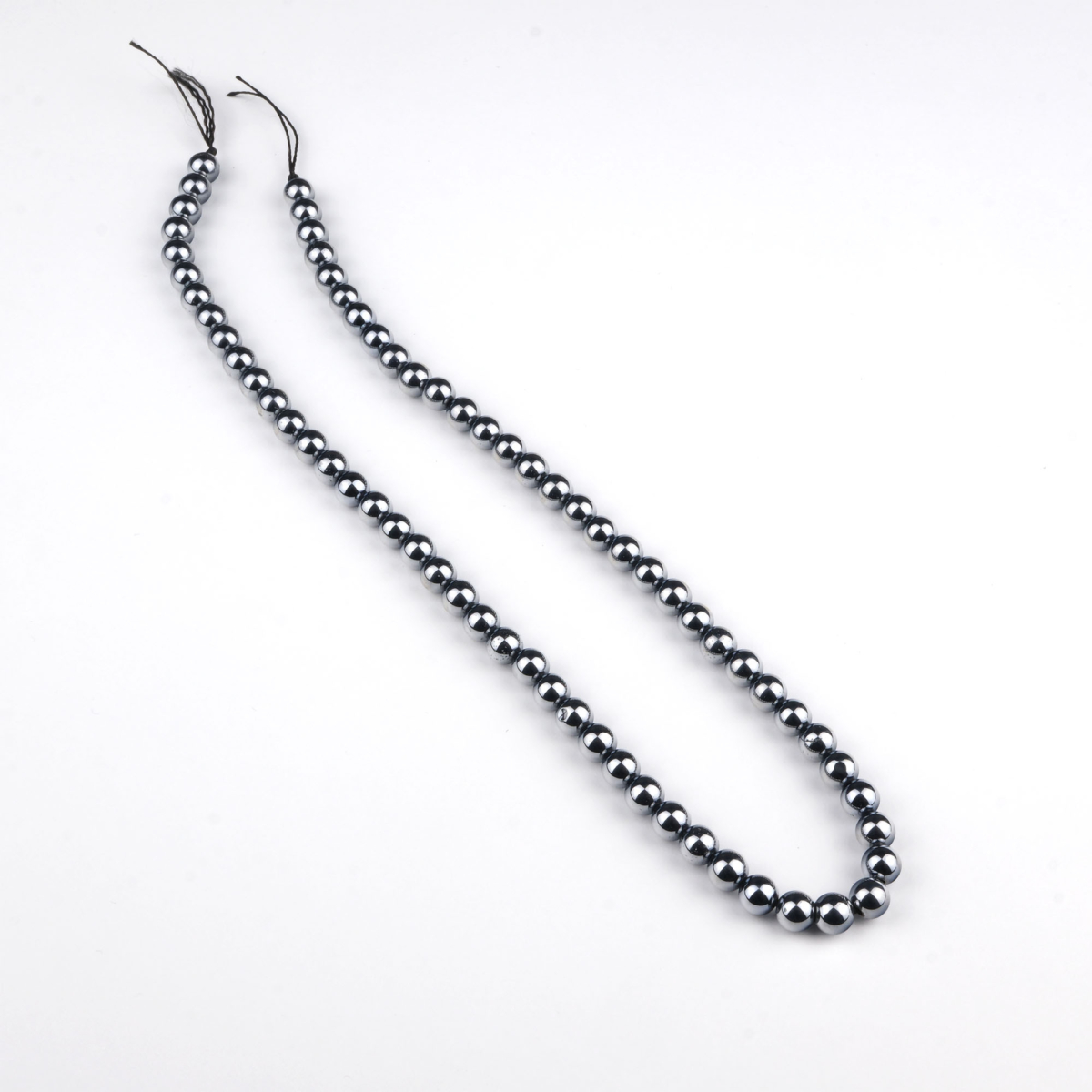 Terahertz doğal taş dizi 6 mm – metalik gri parlaklığıyla enerji dengeleme, frekans yükseltme ve zihinsel canlılık sağlayan toptan doğal taş dizi