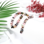 Turmalin Doğal Taş Amorf Rondel Kesim Dizi