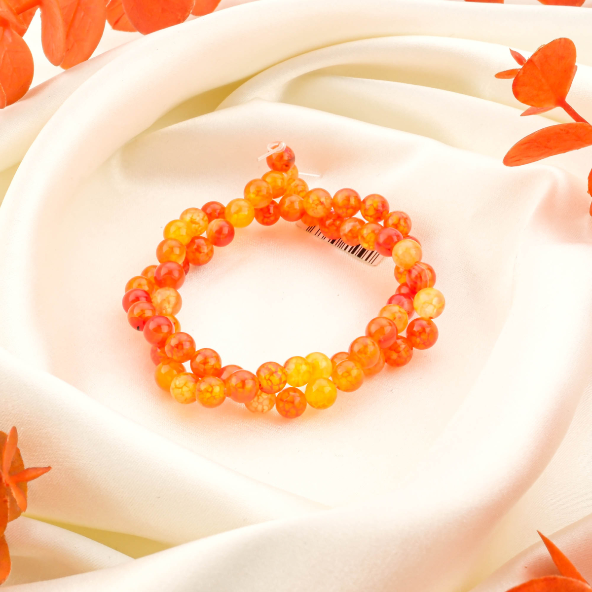 Turuncu Akik Doğal Taş Dizi (6mm)