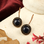 Yıldız Taşı Bakır Doğal Taş Küpe (Sallantılı Model)