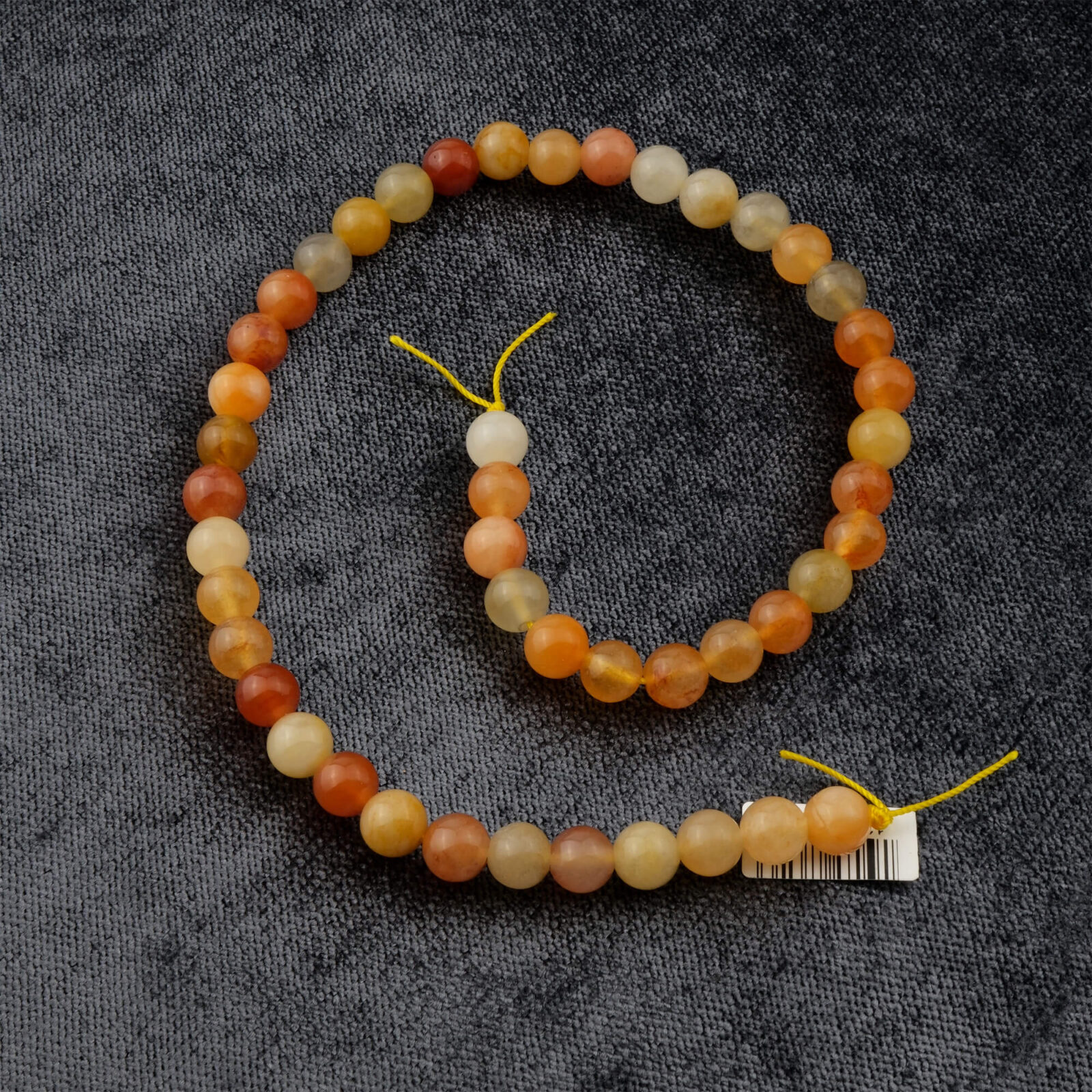 Aragonit doğal taş dizi 8mm – toprak enerjisiyle denge, huzur ve stres giderici etki sunan toptan doğal taş dizi.