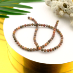 Ateş Jasper doğal taş dizi 4mm – kırmızı ve toprak tonlarıyla enerji, dayanıklılık ve tutku sembolü olan toptan doğal taş dizi.