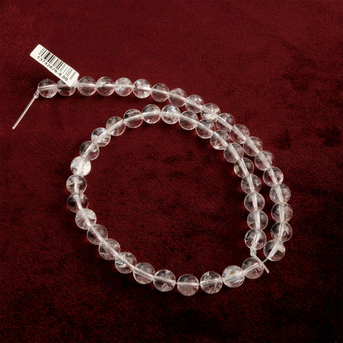 Aura Kristal Kuvars doğal taş dizi 8mm – gökkuşağı yansımalarıyla enerji alanını temizleyen ve ruhsal farkındalığı artıran toptan doğal taş dizi