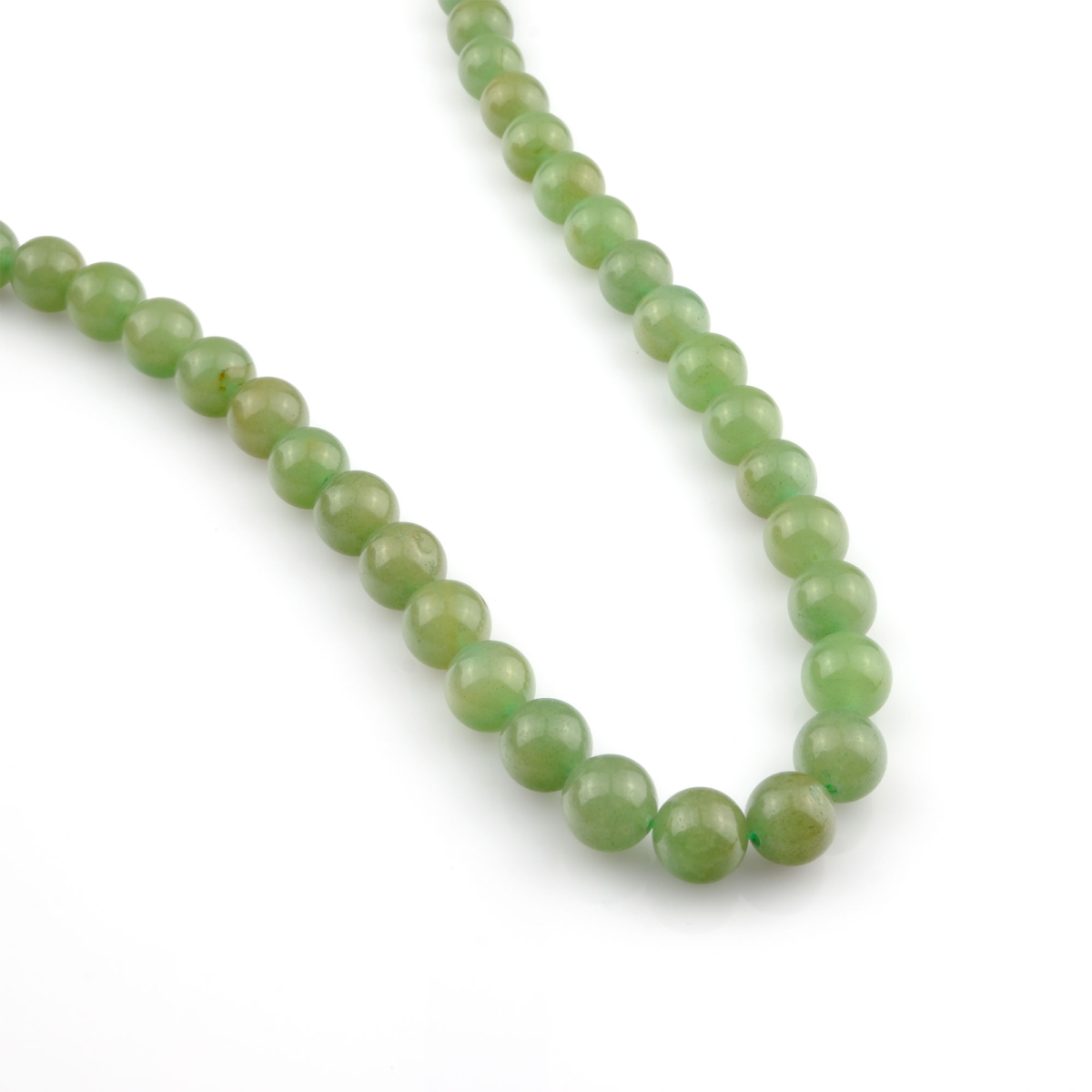 Aventurin doğal taş dizi 10mm – yeşilin huzur verici tonlarıyla bolluk, şans ve denge enerjisini yayan zarif görünümlü toptan doğal taş dizi.