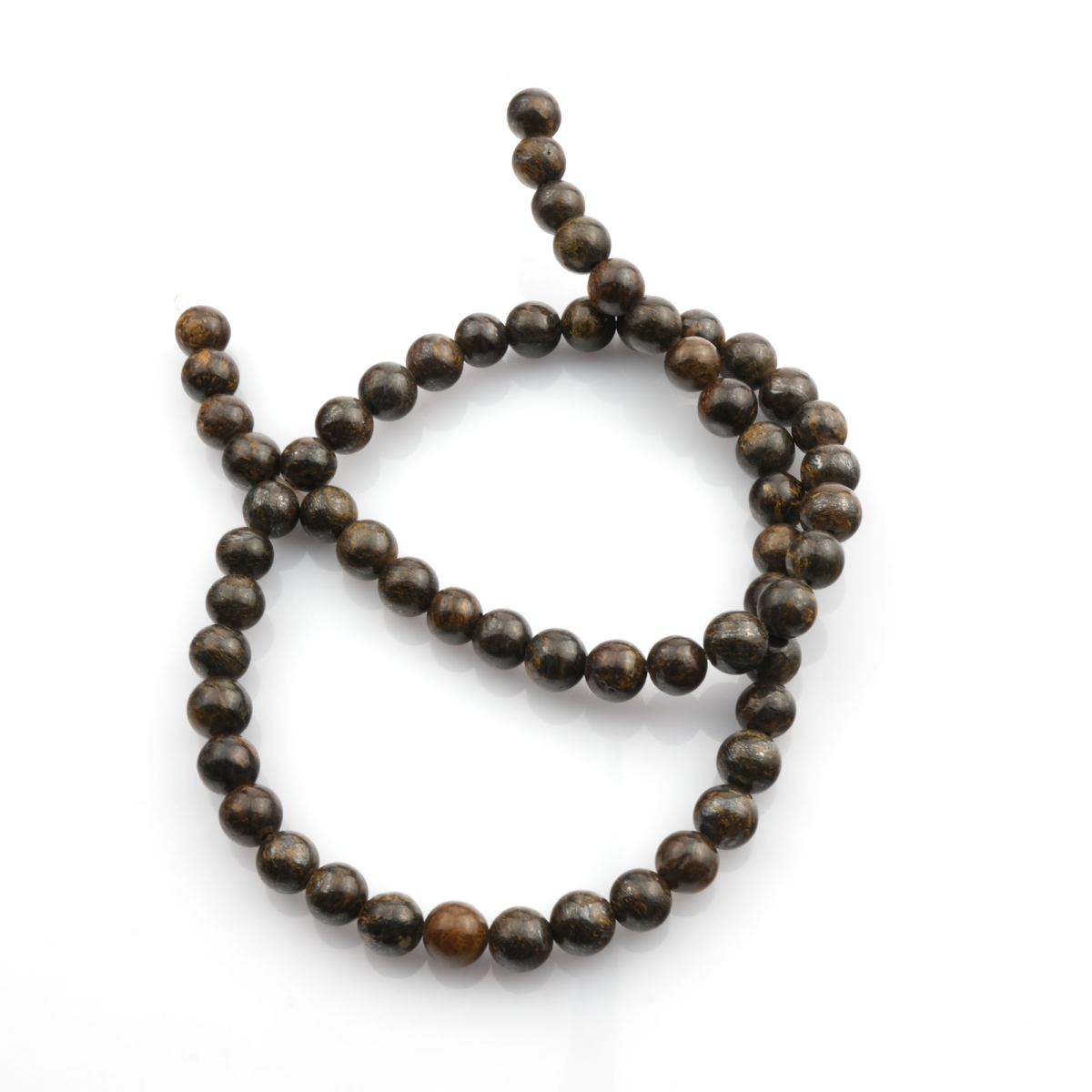 Bronzit doğal taş dizi 6mm – kahverengi ve bronz tonlarıyla denge, özgüven ve topraklama enerjisi sağlayan güçlü toptan doğal taş dizi