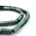 Çubuk kesim Malahit doğal taş dizi – dönüşüm, denge ve koruma enerjisini yansıtan toptan doğal taş dizi