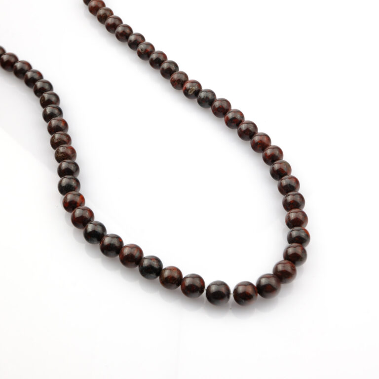 Dragon Jasper doğal taş dizi 8mm – yeşil, kırmızı ve kahverengi tonlarıyla güç, koruma ve denge enerjisi yayan toptan doğal taş dizi.