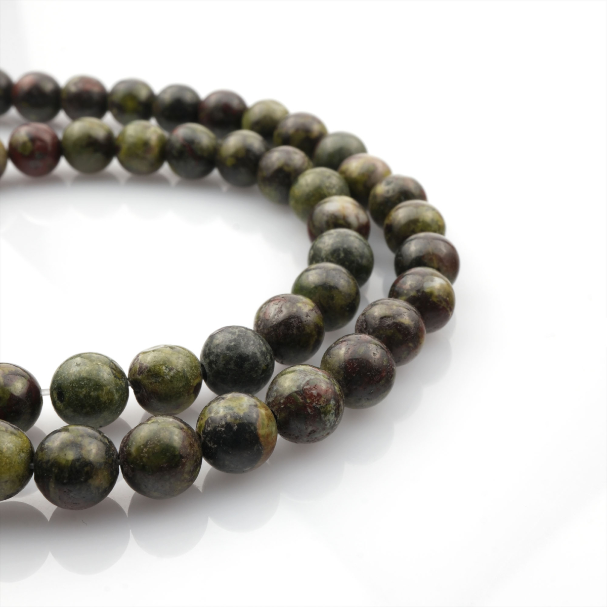 Graon Jasper doğal taş dizi 6mm – dayanıklılık, topraklama ve güçlü enerji sunan toptan doğal taş dizi