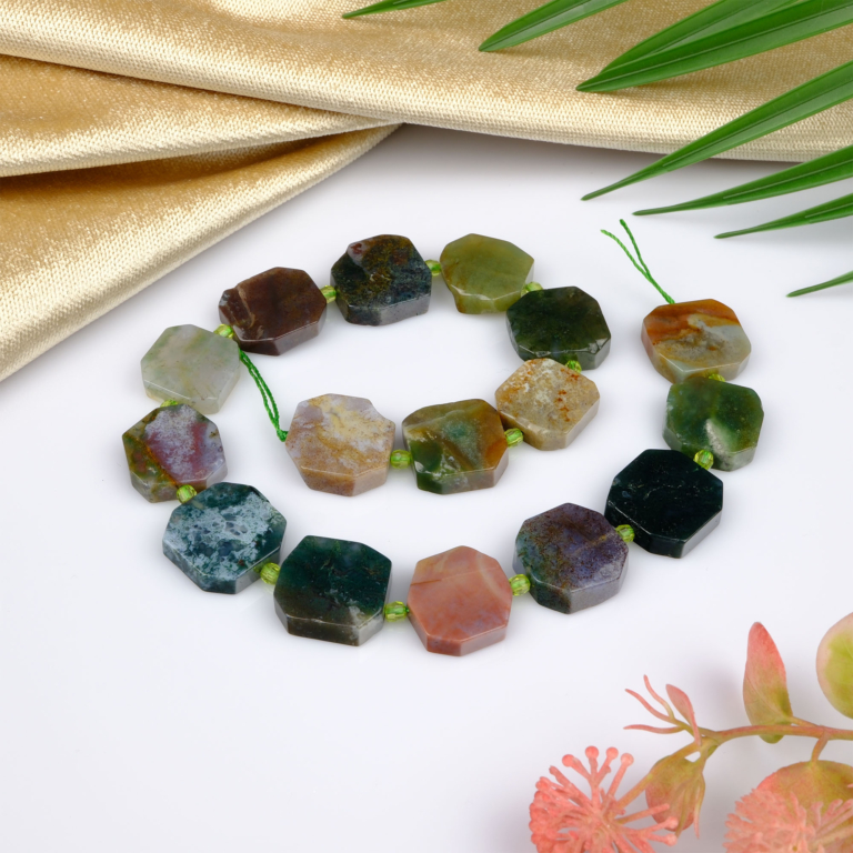 Hint Akik doğal taş dizi — toptan doğal taş dizi; çok renkli damar yapısıyla denge, koruma ve canlılık enerjisi sunan taş.