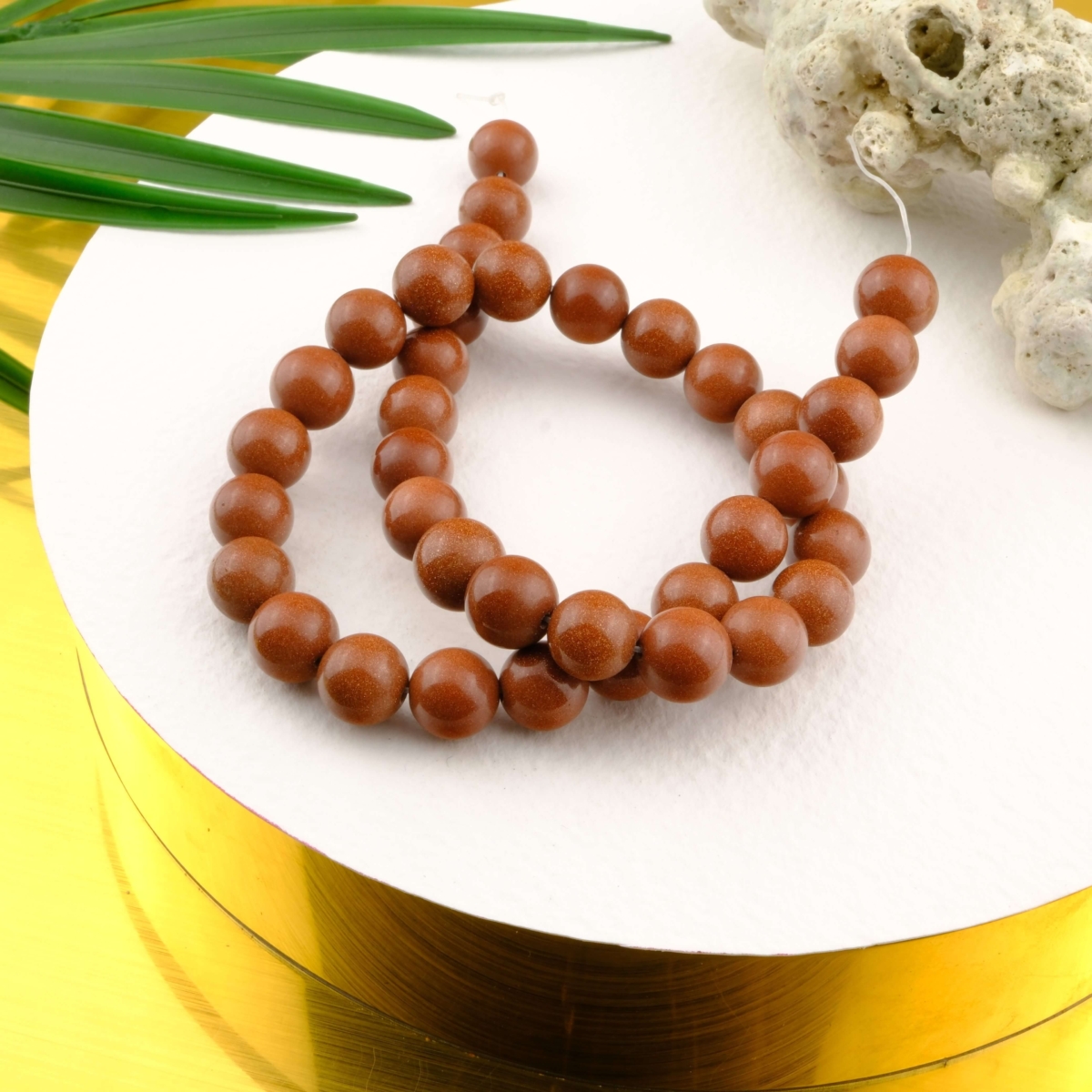 Kahverengi Yıldıztaşı doğal taş dizi 10mm – motivasyon, cesaret ve canlı enerji veren toptan doğal taş dizi