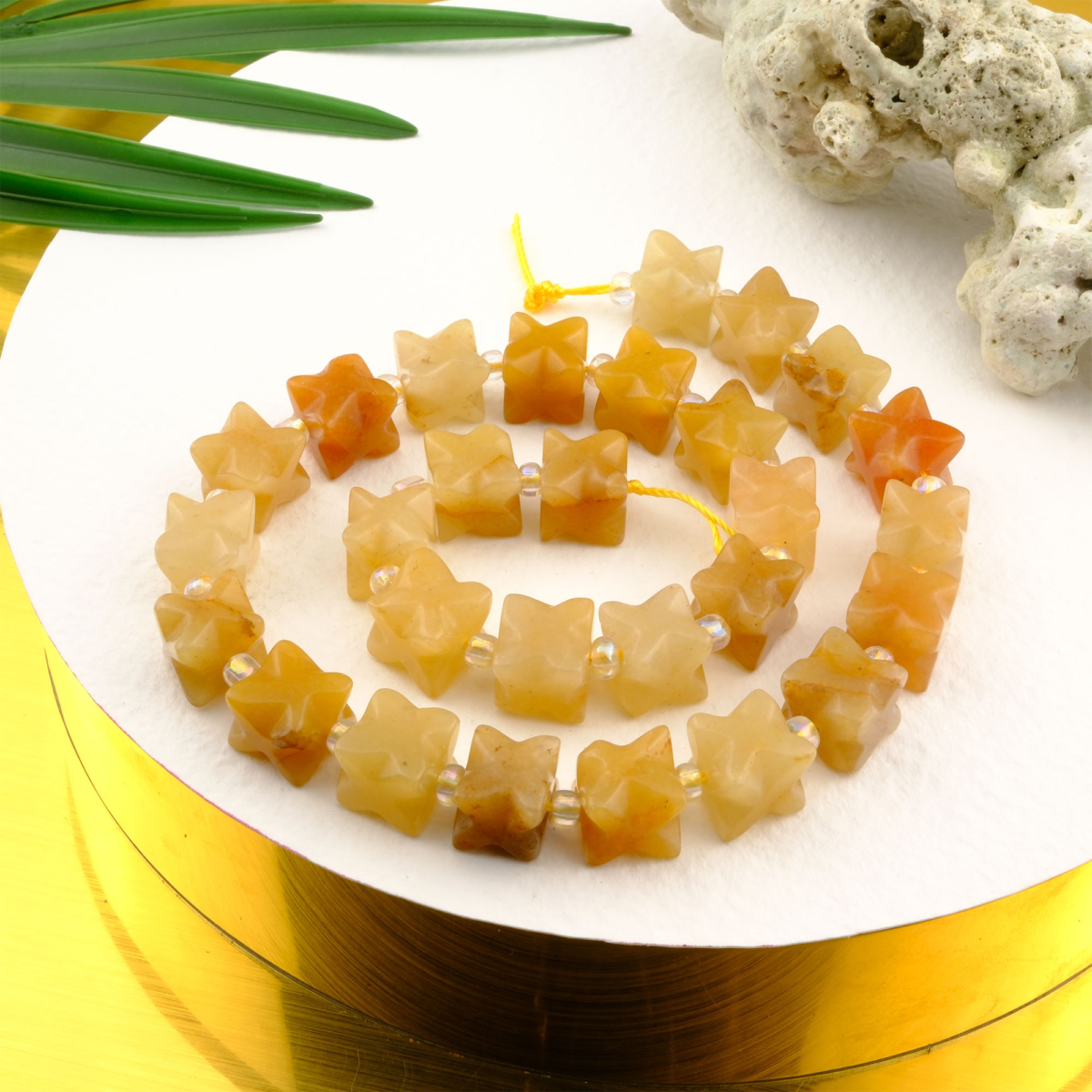 Kalsit doğal taş dizi — toptan doğal taş dizi; canlı enerjisiyle motivasyonu artıran, takı ve enerji çalışmalarında sıkça tercih edilen taş.