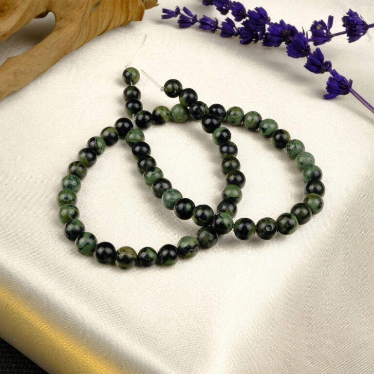 Kanbaba Jasper doğal taş dizi 6mm – kırmızı, kahverengi ve gri tonların birleşimiyle topraklayıcı enerjisi yüksek toptan doğal taş dizi.