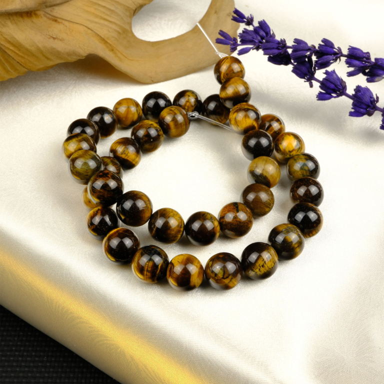 Kaplangözü doğal taş dizi 10mm – güç, cesaret ve içsel denge enerjisini artıran toptan doğal taş dizi