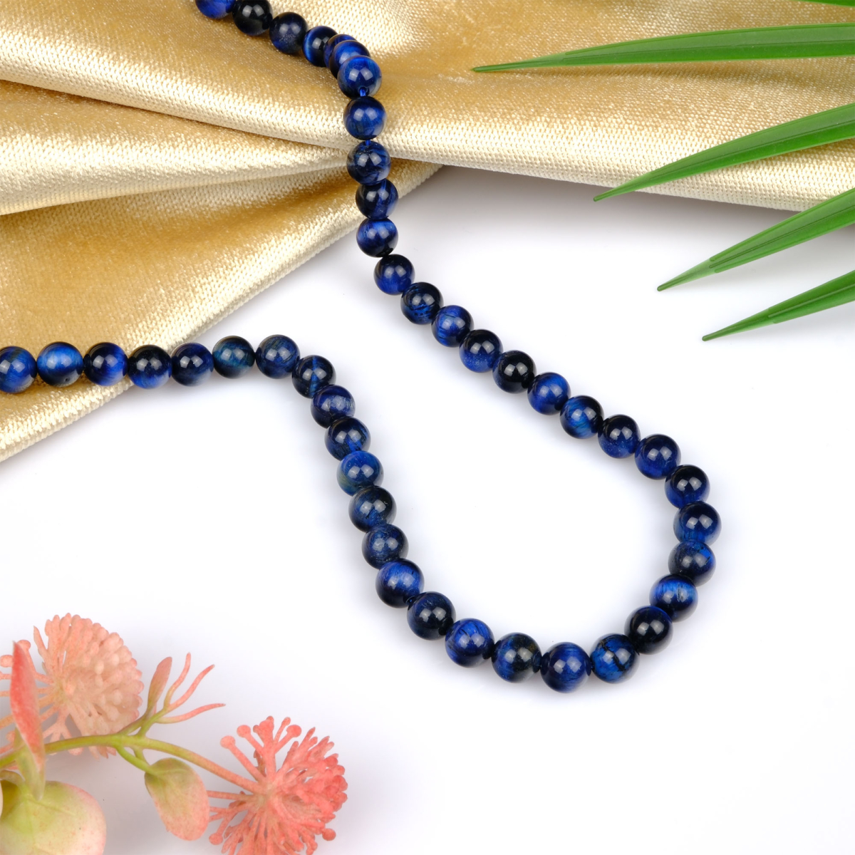 Kaplangözü doğal taş dizi 8mm – altın ve kahverengi tonlarıyla cesaret, güç ve koruma enerjisini yansıtan toptan doğal taş dizi