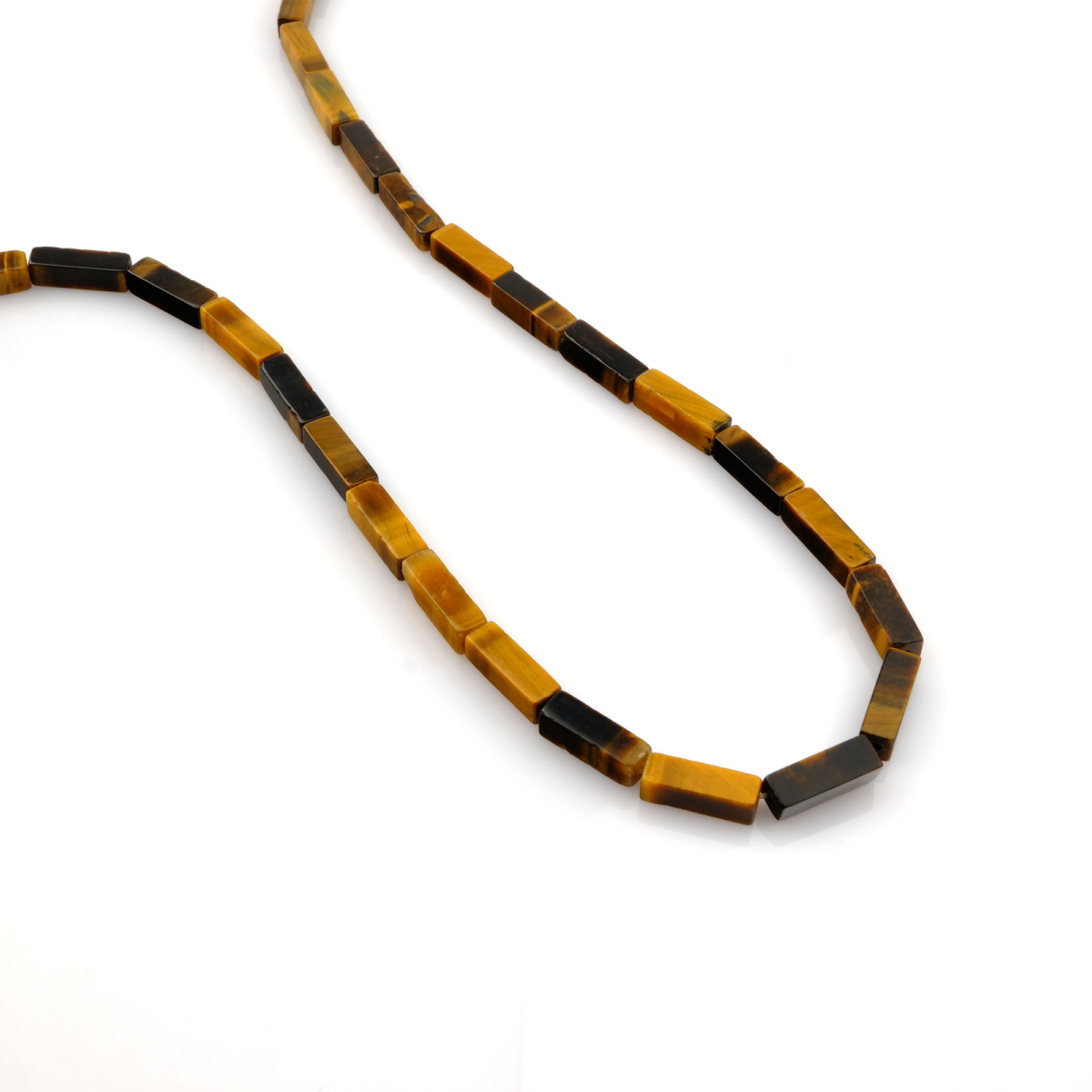 Kaplangözü doğal taş dizi — toptan doğal taş dizi; altın kahverengi çizgileriyle koruma, cesaret ve odaklanma enerjisi sağlayan taş.