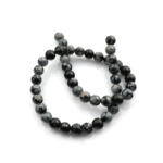 Kar Obsidyen doğal taş dizi 8mm – denge, koruma ve negatif enerji temizliği sunan toptan doğal taş dizi