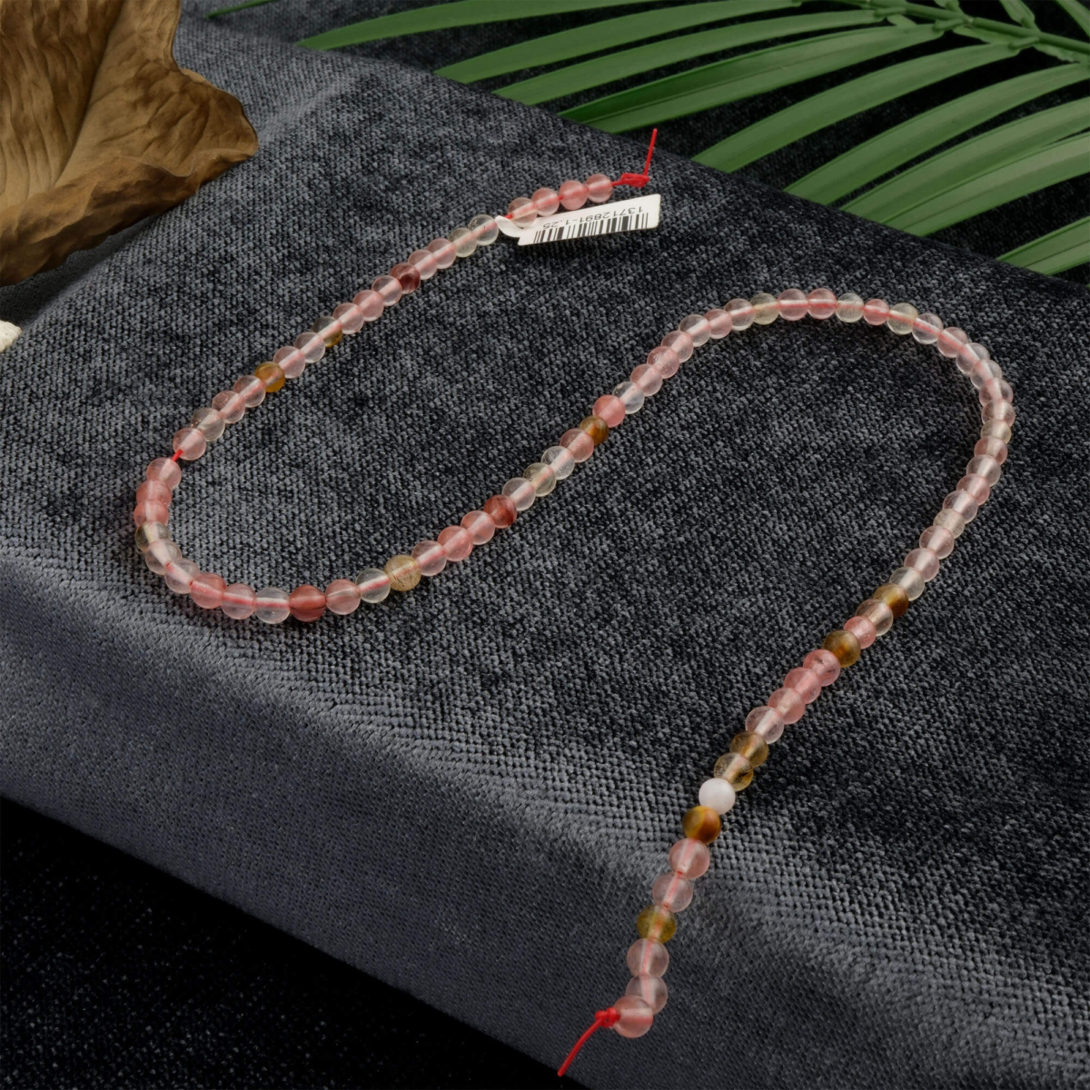 Karpuz Kuvars doğal taş dizi 4mm – pembe ve yeşil tonların birleşimiyle sevgi, denge ve huzur enerjisi yayan toptan doğal taş dizi.