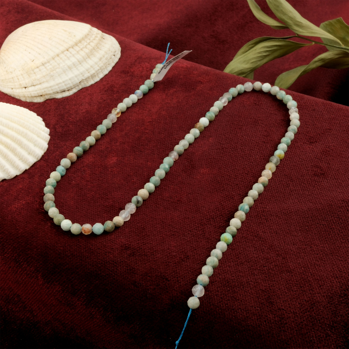 Kesimli Amazonit doğal taş dizi 4mm – sakinlik, iç huzur ve iletişim enerjisini destekleyen toptan doğal taş dizi
