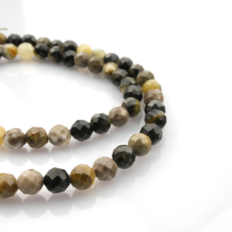 Kesimli Bumble Bee Jasper doğal taş dizi 5mm – enerji, motivasyon ve canlılık frekansını yükselten toptan doğal taş dizi