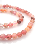 Kesimli Çilek Kuvars doğal taş dizi 6mm – sevgi, şefkat ve içsel denge enerjisi yayan toptan doğal taş dizi