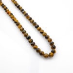 Kesimli Kaplangözü doğal taş dizi 8mm – cesaret, kararlılık ve koruma enerjisini güçlendiren toptan doğal taş dizi