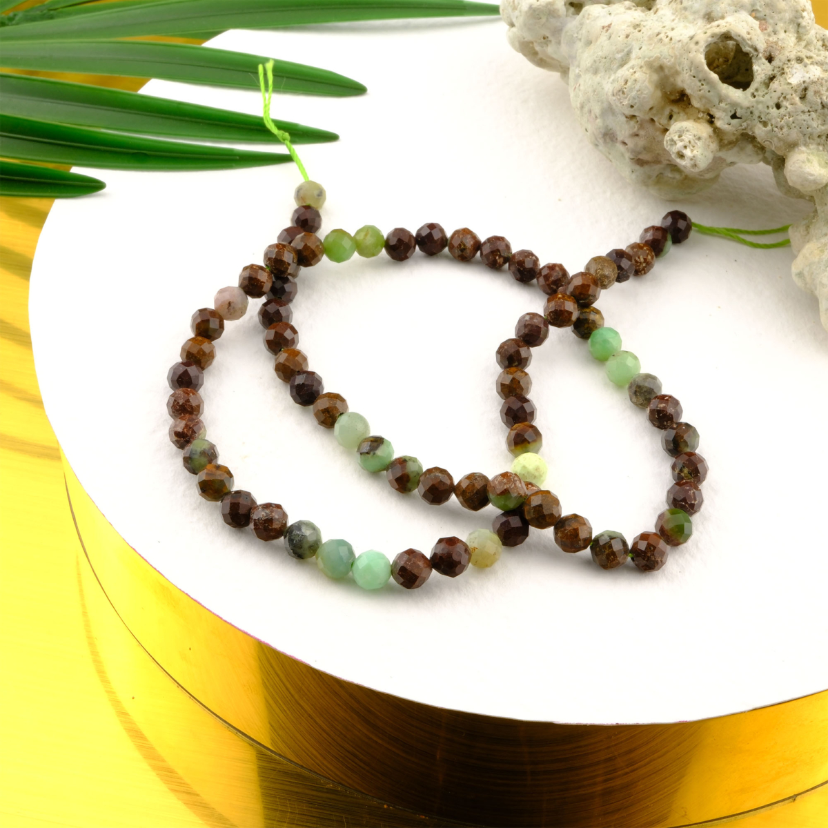 Kesimli Krizopras doğal taş dizi 5mm – yenilenme, huzur ve denge enerjisini güçlendiren toptan doğal taş dizi