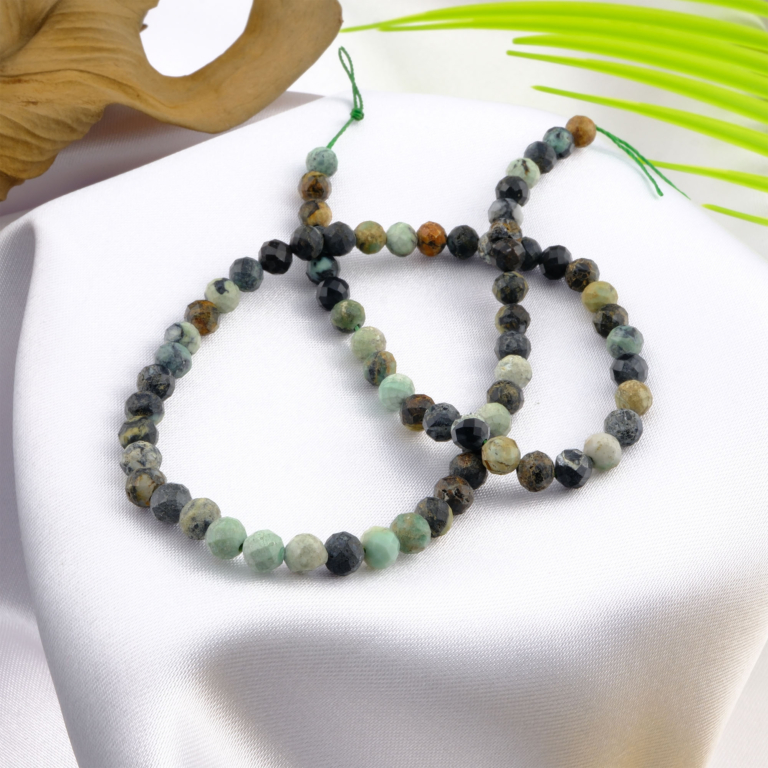 Kesimli Turkuaz doğal taş dizi 5mm – koruma, denge ve iletişim enerjisini güçlendiren toptan doğal taş dizi