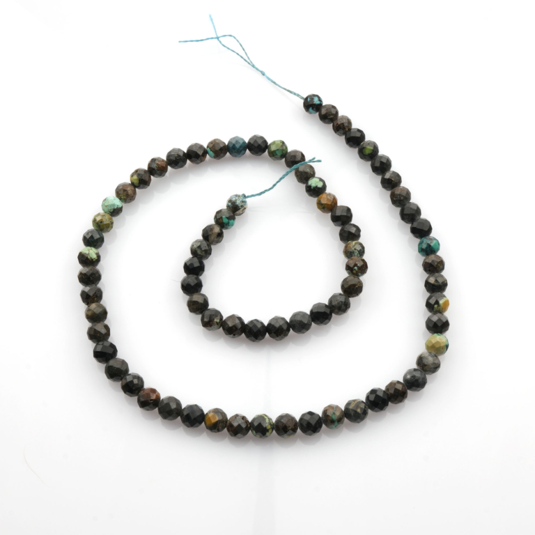 Kesimli Turkuaz doğal taş dizi 5mm – şans, koruma ve iletişim enerjisini güçlendiren toptan doğal taş dizi