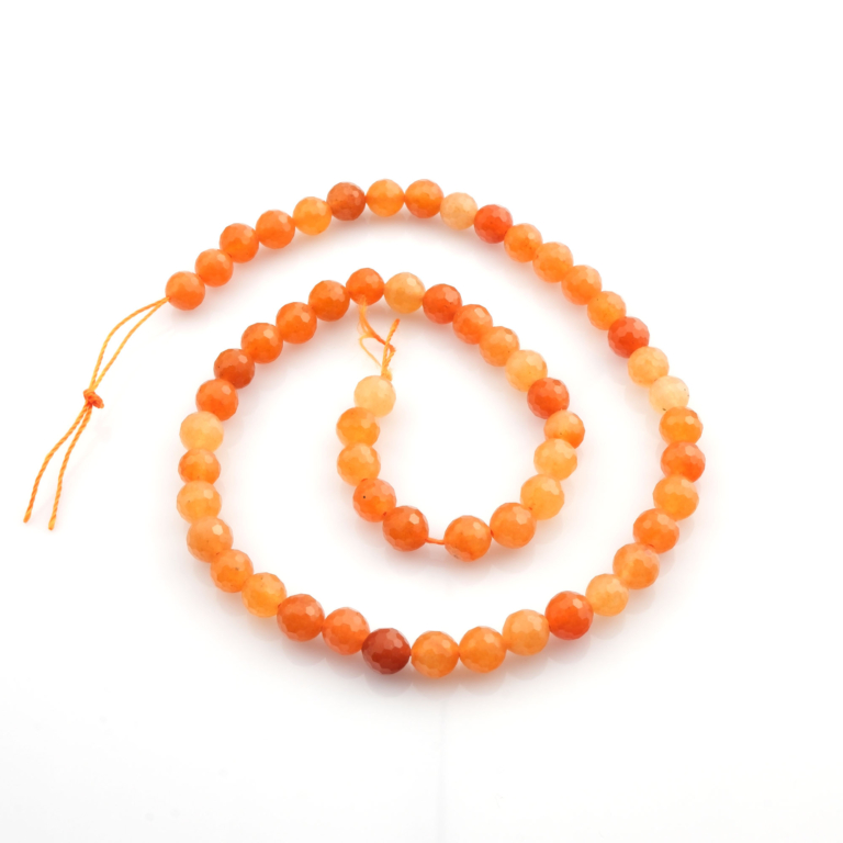 Kesimli Turuncu Aventurin doğal taş dizi 6mm – canlı enerjisiyle yaratıcılığı, mutluluğu ve motivasyonu artıran toptan doğal taş dizi