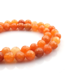 Kesimli Turuncu Aventurin doğal taş dizi 8mm – sıcak turuncu tonlarıyla canlılık, özgüven ve mutluluk enerjisi sunan toptan doğal taş dizi