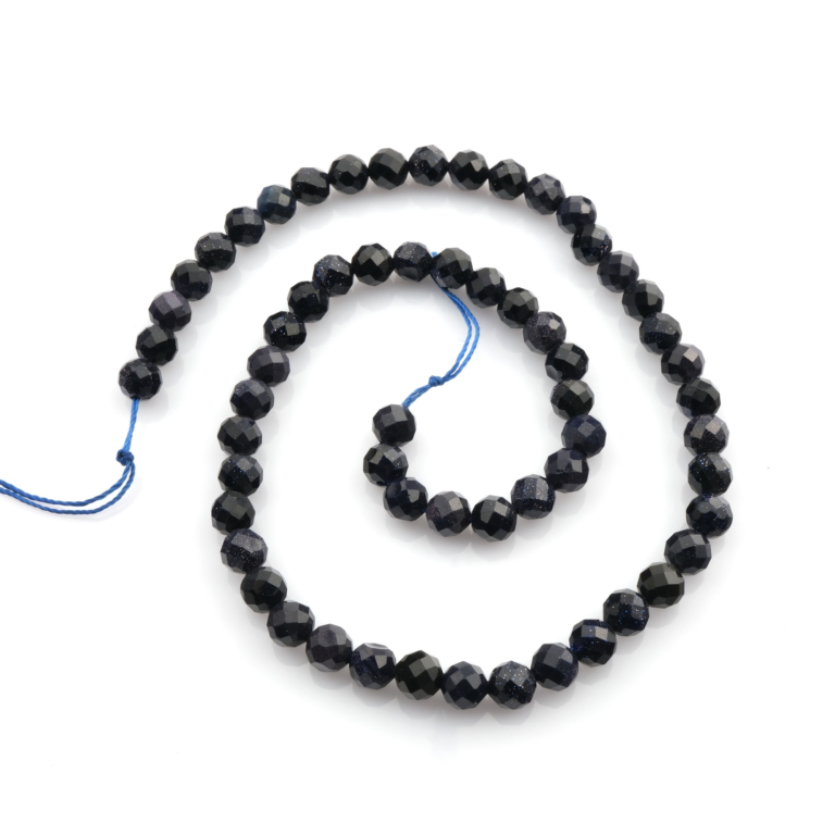 Kesimli Yıldız Taşı doğal taş dizi 6mm – parıltılı yüzeyiyle pozitif enerji ve canlılık veren toptan doğal taş dizi