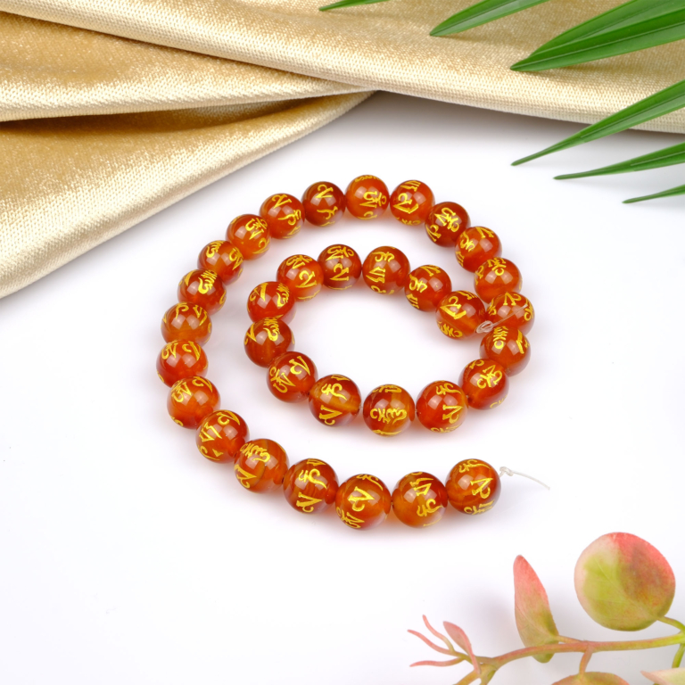 Kırmızı Feng Shui doğal taş dizi 12mm – canlı kırmızı tonlarıyla tutku, enerji ve kararlılık sembolü olan güçlü toptan doğal taş dizi.