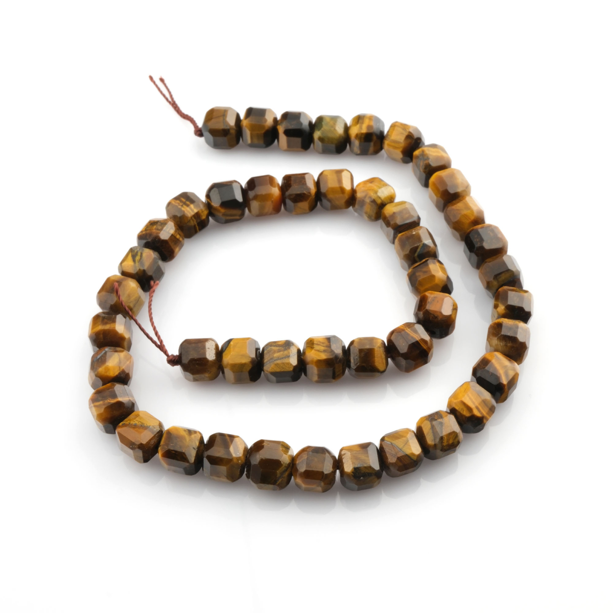 Küp Faset Kesim Kaplangözü doğal taş dizi 10 mm – koruma, özgüven ve cesaret enerjisini artıran toptan doğal taş dizi