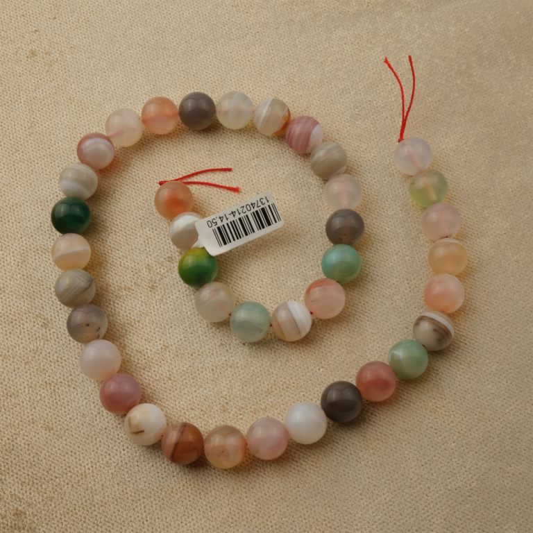 Madagaskar Akik doğal taş dizi 10mm – toprak tonlarında istikrar, denge ve koruma enerjisi taşıyan toptan doğal taş dizi