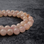 Madagaskar Pembe Kuvars Doğal Taş Dizi (8mm)