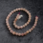 Madagaskar Pembe Kuvars Doğal Taş Dizi (8mm)