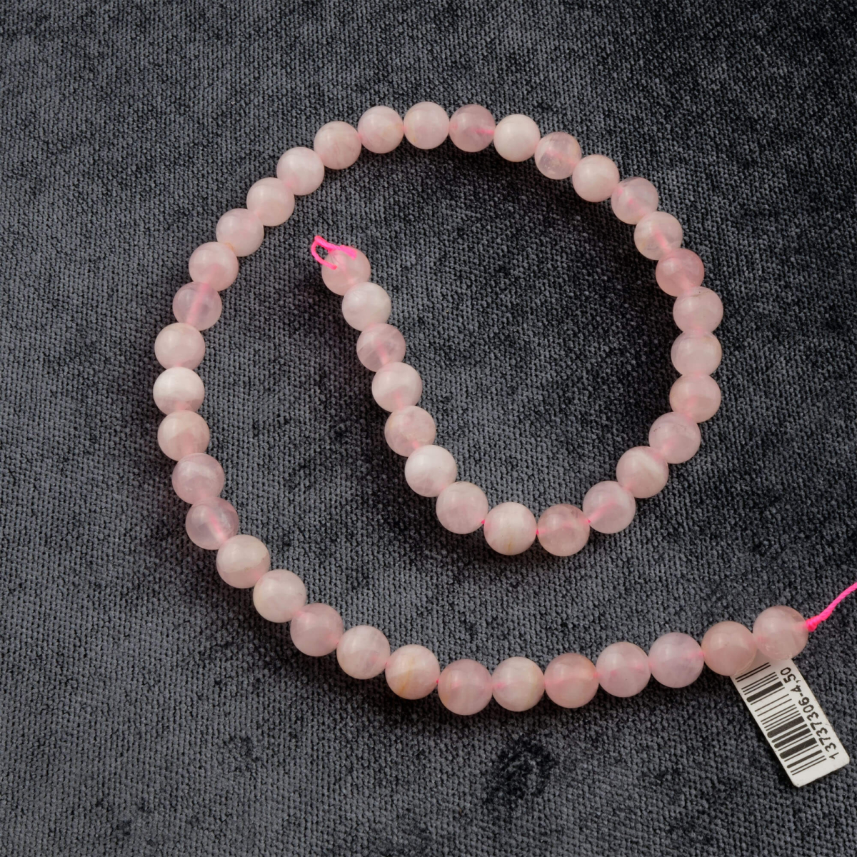 Madagaskar Pembe Kuvars doğal taş dizi 8mm – zarif pembe tonu, huzur ve sevgi enerjisiyle öne çıkan toptan doğal taş dizi