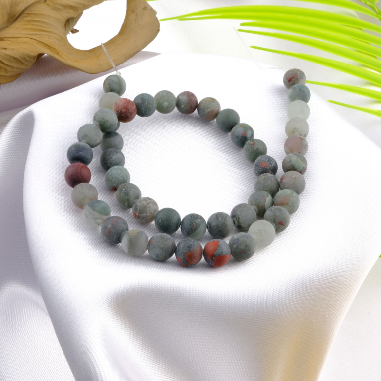 Mat Afrika Kantaşı doğal taş dizi 8mm – mat kahverengi tonlarıyla topraklama, dayanıklılık ve içsel huzur enerjisi sağlayan toptan doğal taş dizi